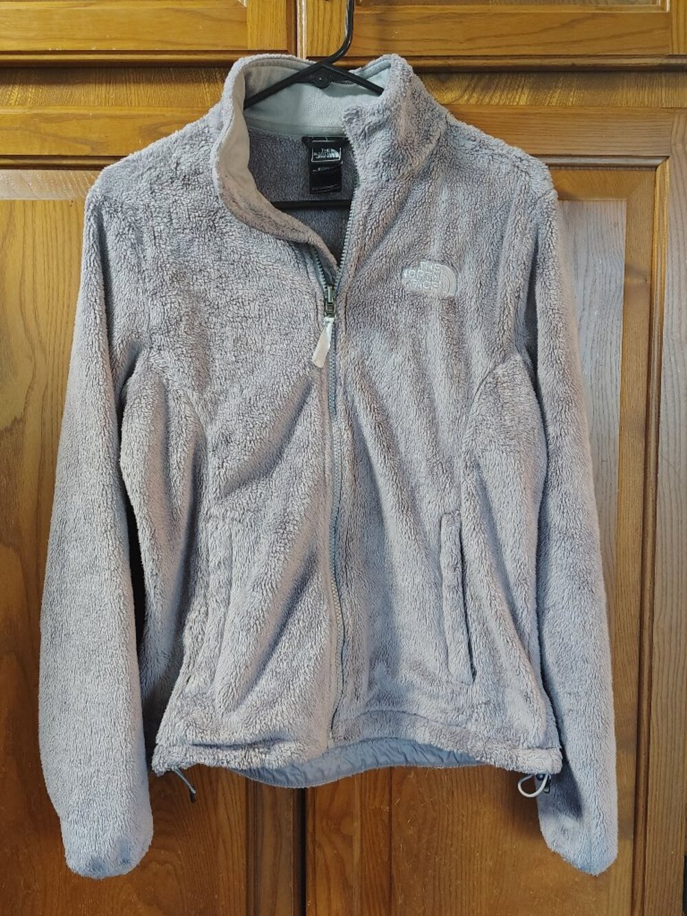 The North Face Women's Osito Fleece Jacket Sz S Gray Full Zip Soft Cozy Logo